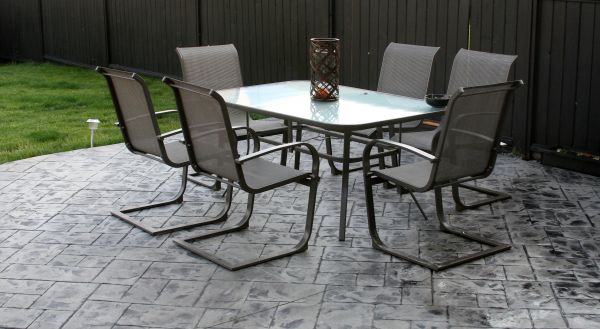 Backyard Concrete Stamping in Littleton