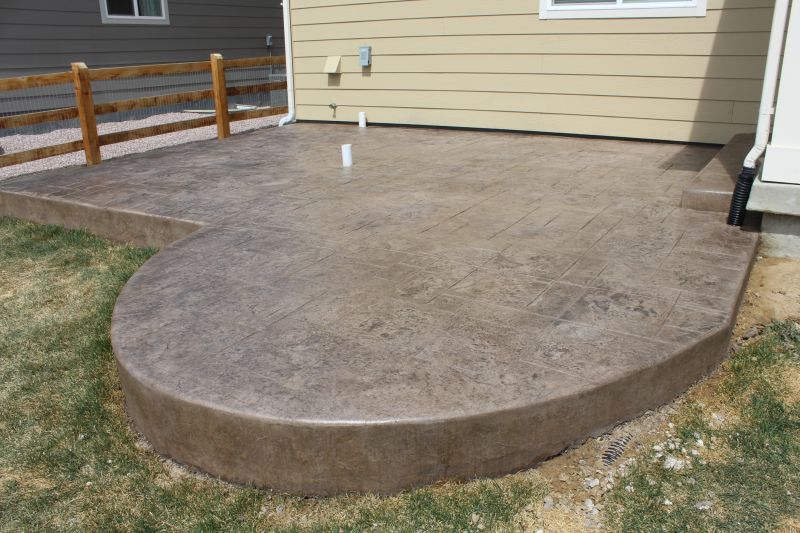Finished stamped concrete patio